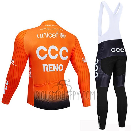 CCC Cycling Jersey Bib Tight 2019 Long Sleeve Orange